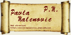 Pavla Malenović vizit kartica
